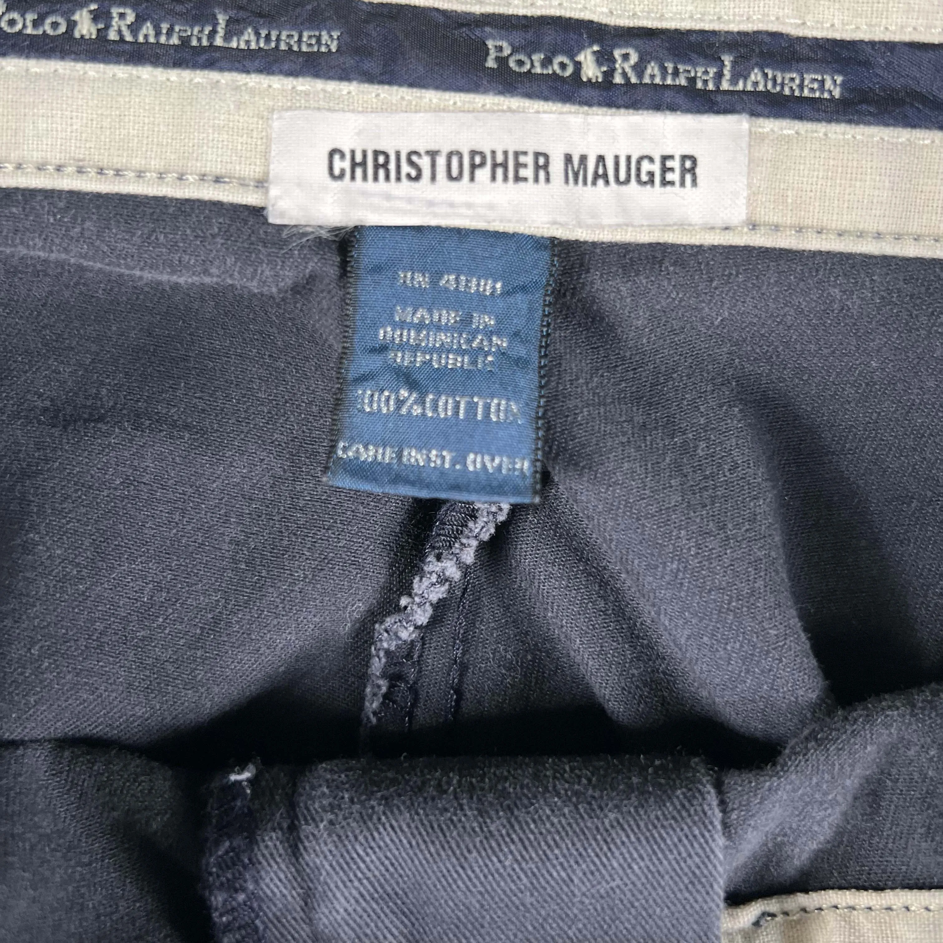 00s Polo RL Faded Navy  Pleated Cotton Chino Pants- 36x29