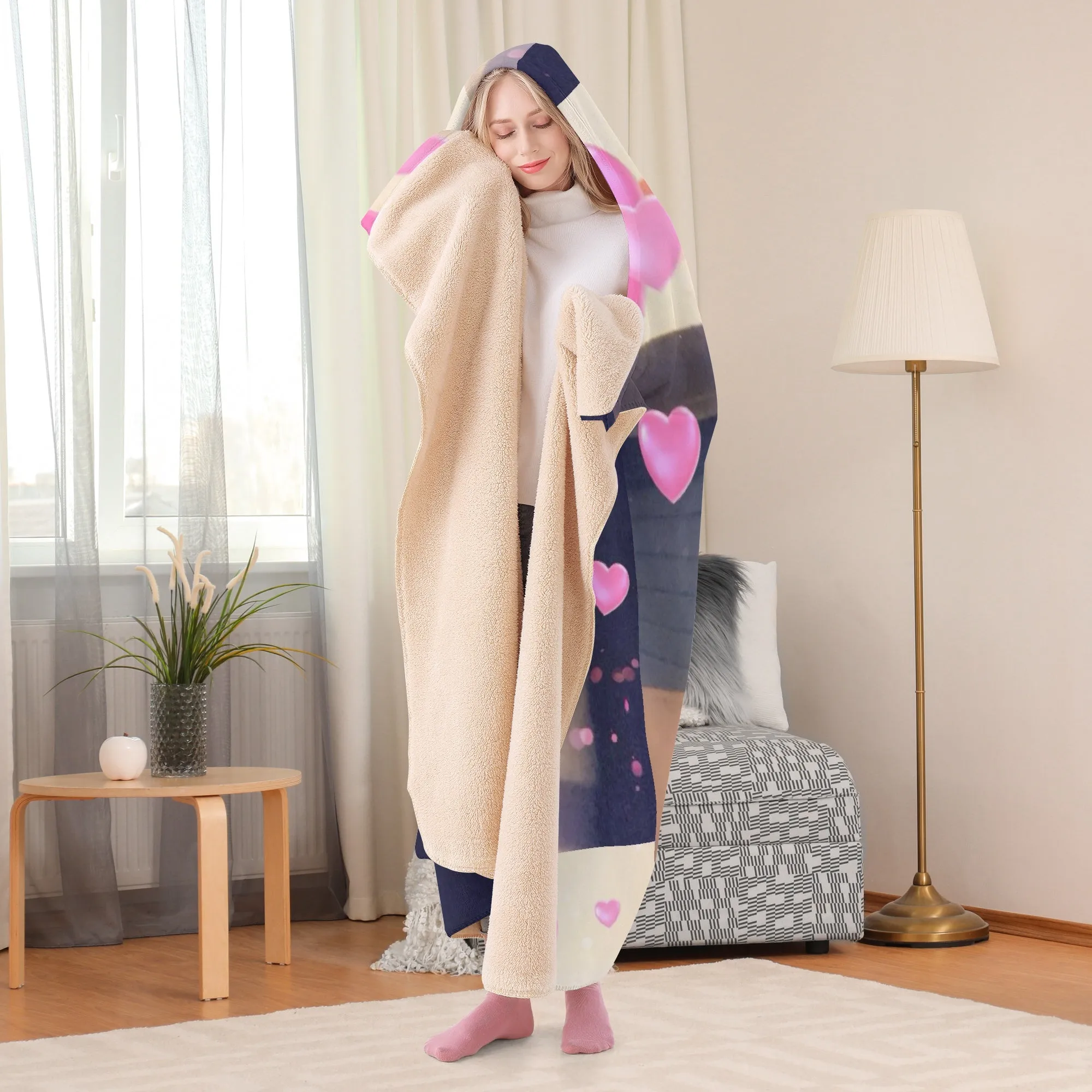1 Casual Dual-Sided Stitched Hoodie Blanket