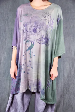 1255HD Art Tee Dusk Violet/Sea Green Poetry Mix