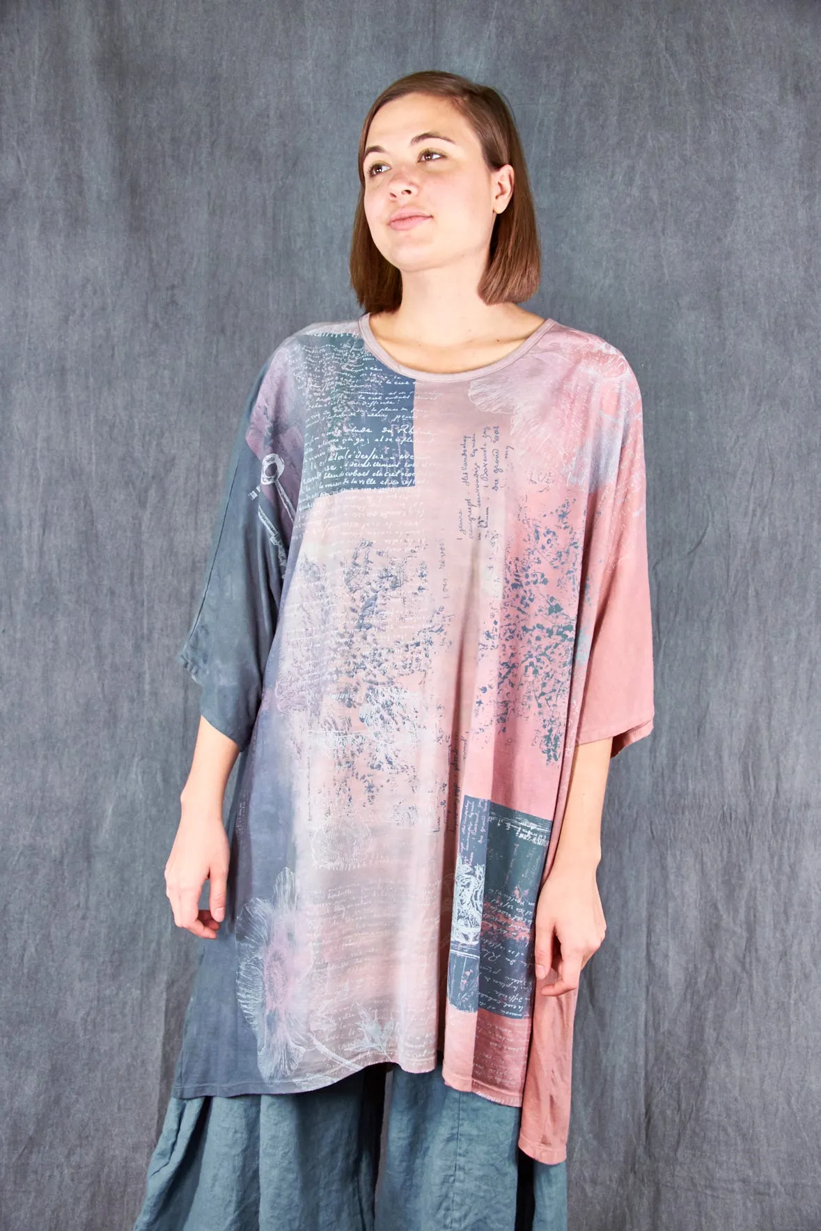 1255HD Art Tee Word and Thought Garden Smokey Grey Soft Sienna