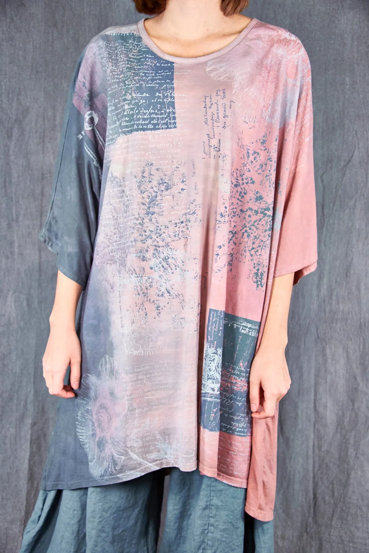 1255HD Art Tee Word and Thought Garden Smokey Grey Soft Sienna