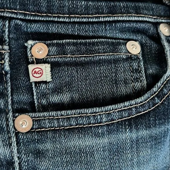 $175 Ag Adriano Goldschmied Aubrey jeans low-rise skinny straight 28 R