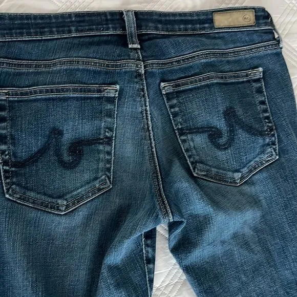 $175 Ag Adriano Goldschmied Aubrey jeans low-rise skinny straight 28 R