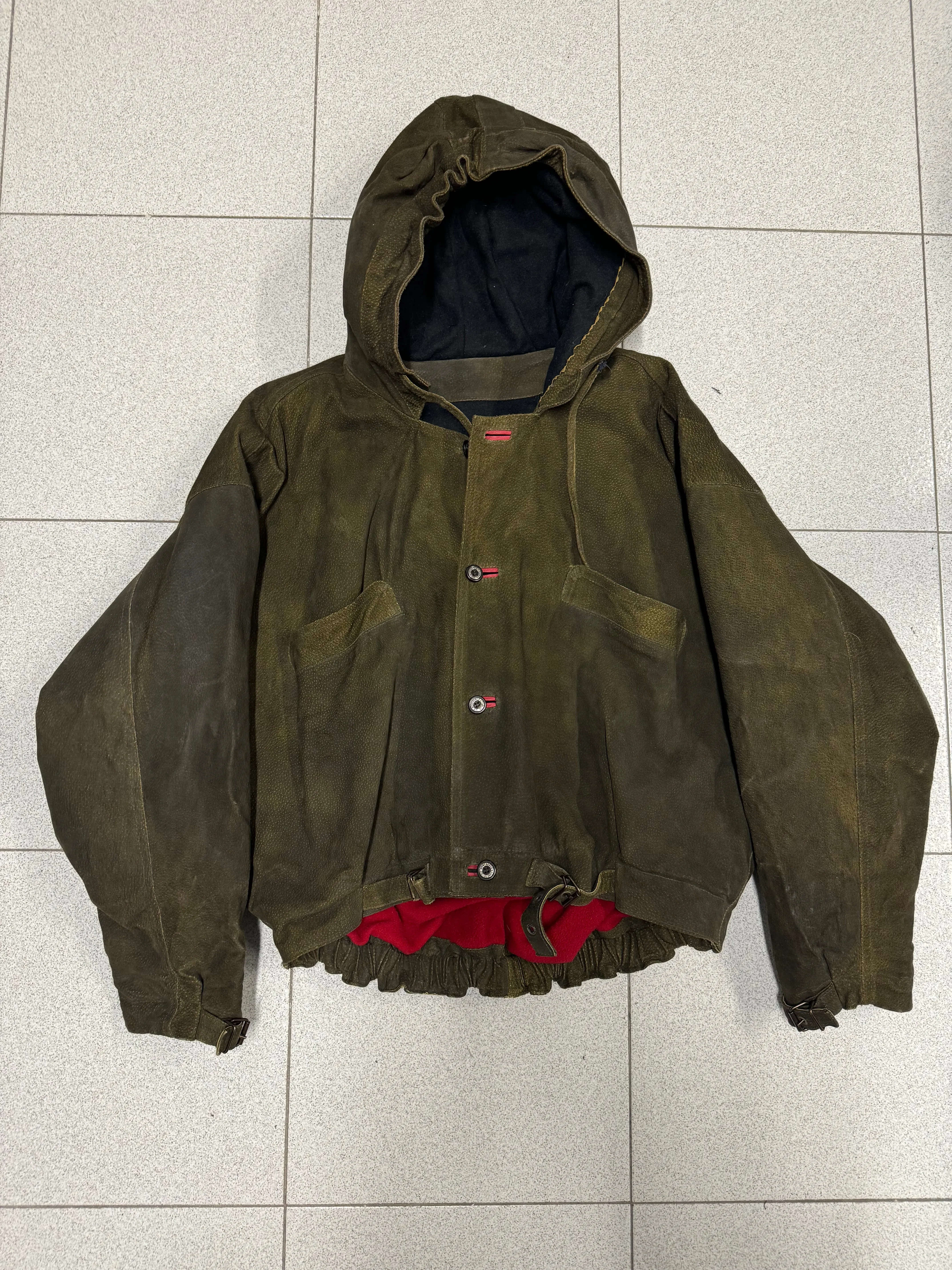 1980s Marithe Francois Girbaud leather bomber jacket