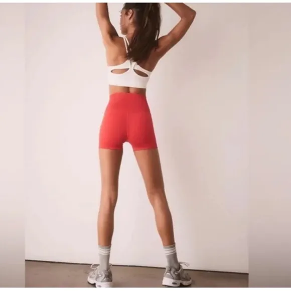950. FREE PEOPLE Good Karma High-Waisted Shorts Sz XS/S NWOT $50