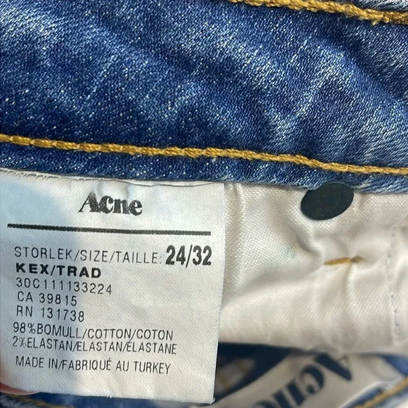 Acne Kex Skinny Jeans Size 24