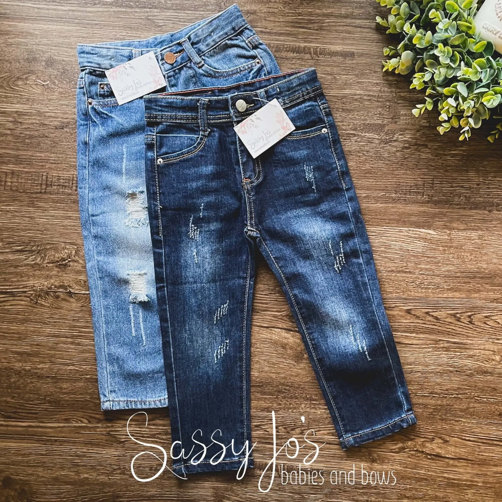 Adjustable Waist Stretch Jeans