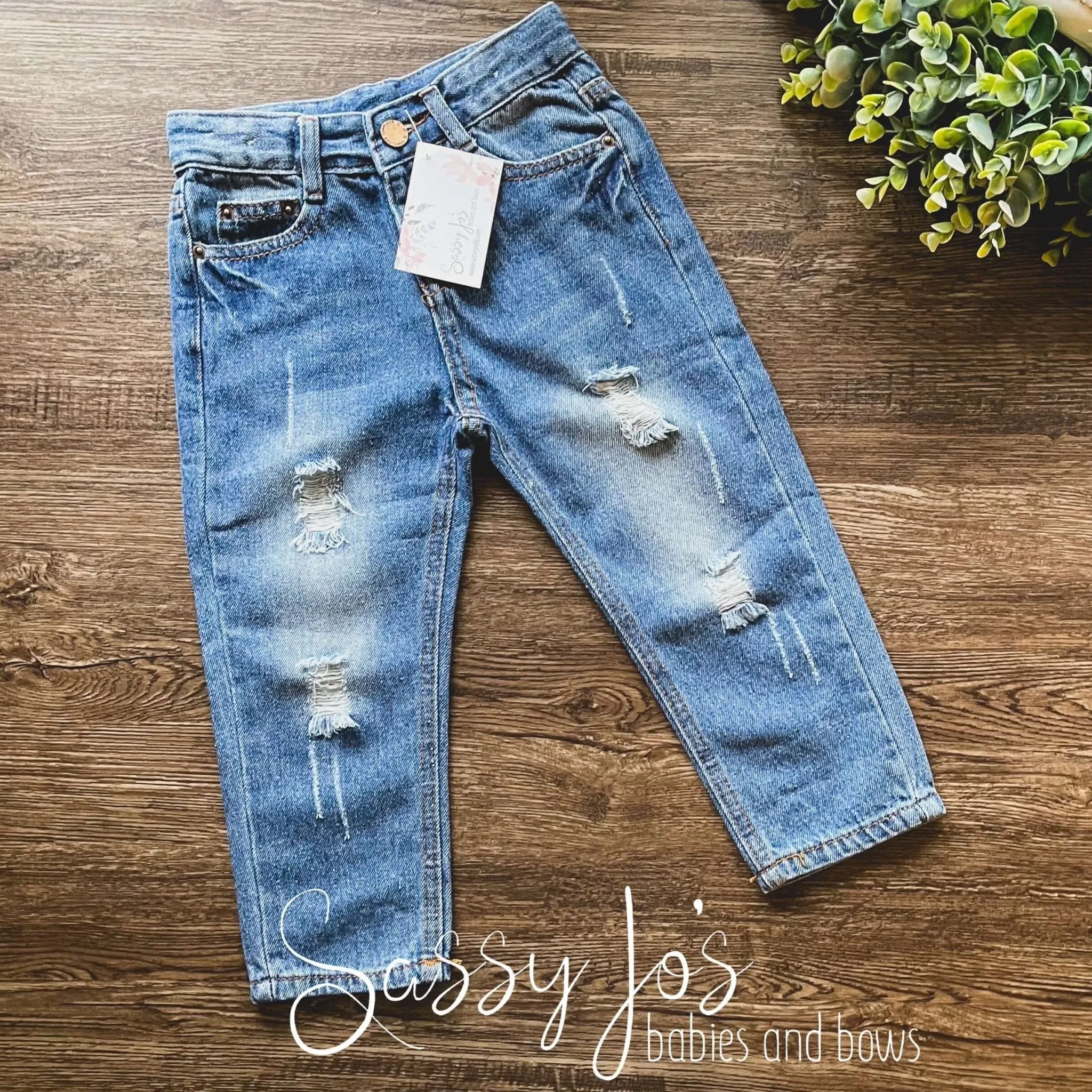 Adjustable Waist Stretch Jeans