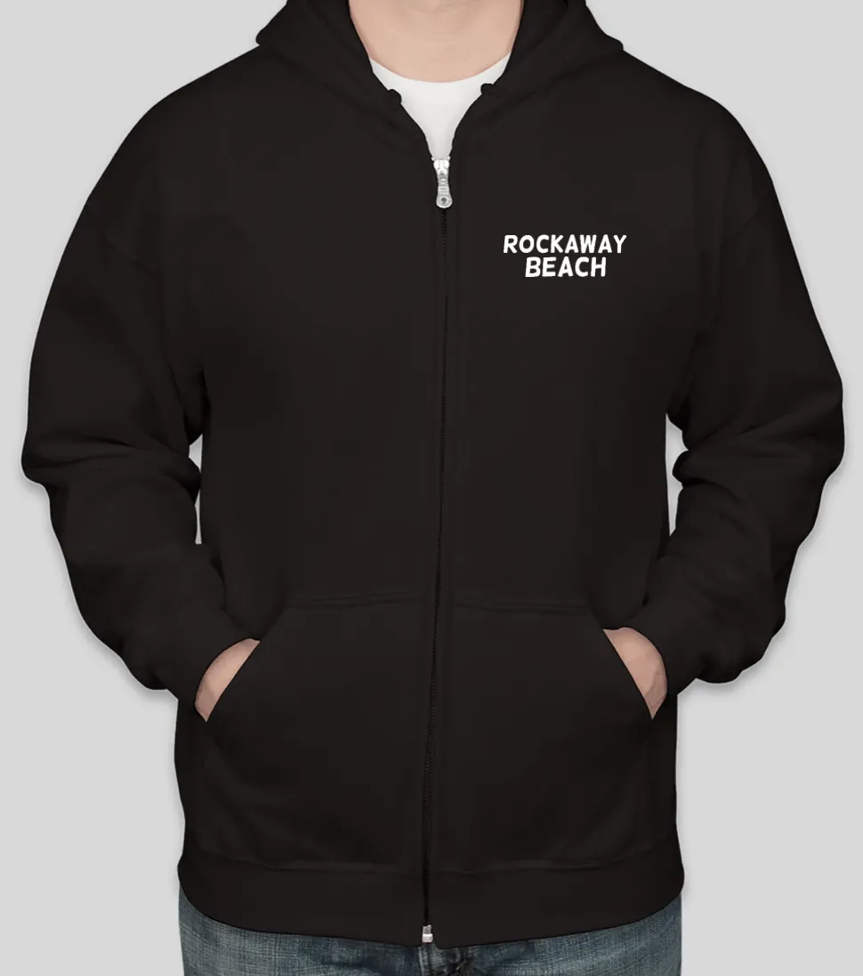 Adult RBNY Whale Logo Zip Hoodie Black