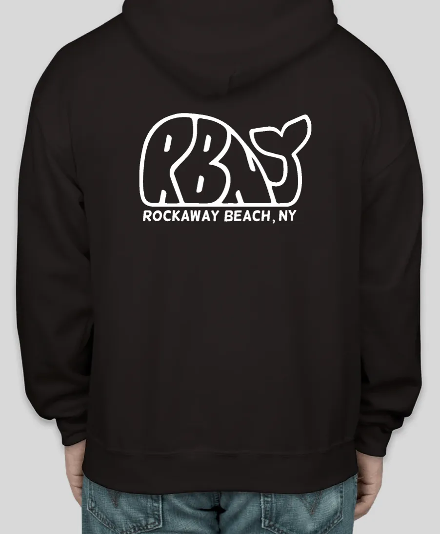 Adult RBNY Whale Logo Zip Hoodie Black