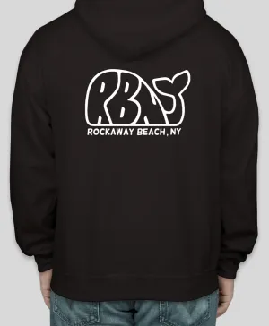 Adult RBNY Whale Logo Zip Hoodie Black