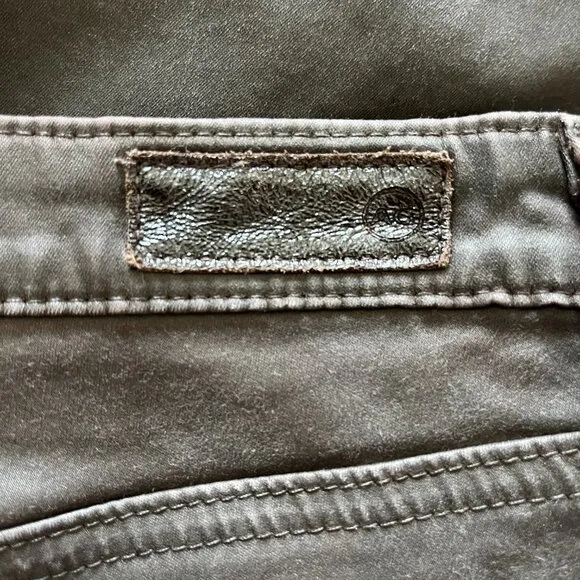 AG Adriano Goldschmied The Legging Brown Leatherette Ankle Skinny Jeans 27