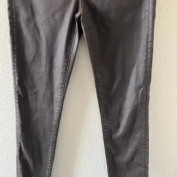 AG Adriano Goldschmied The Legging Brown Leatherette Ankle Skinny Jeans 27