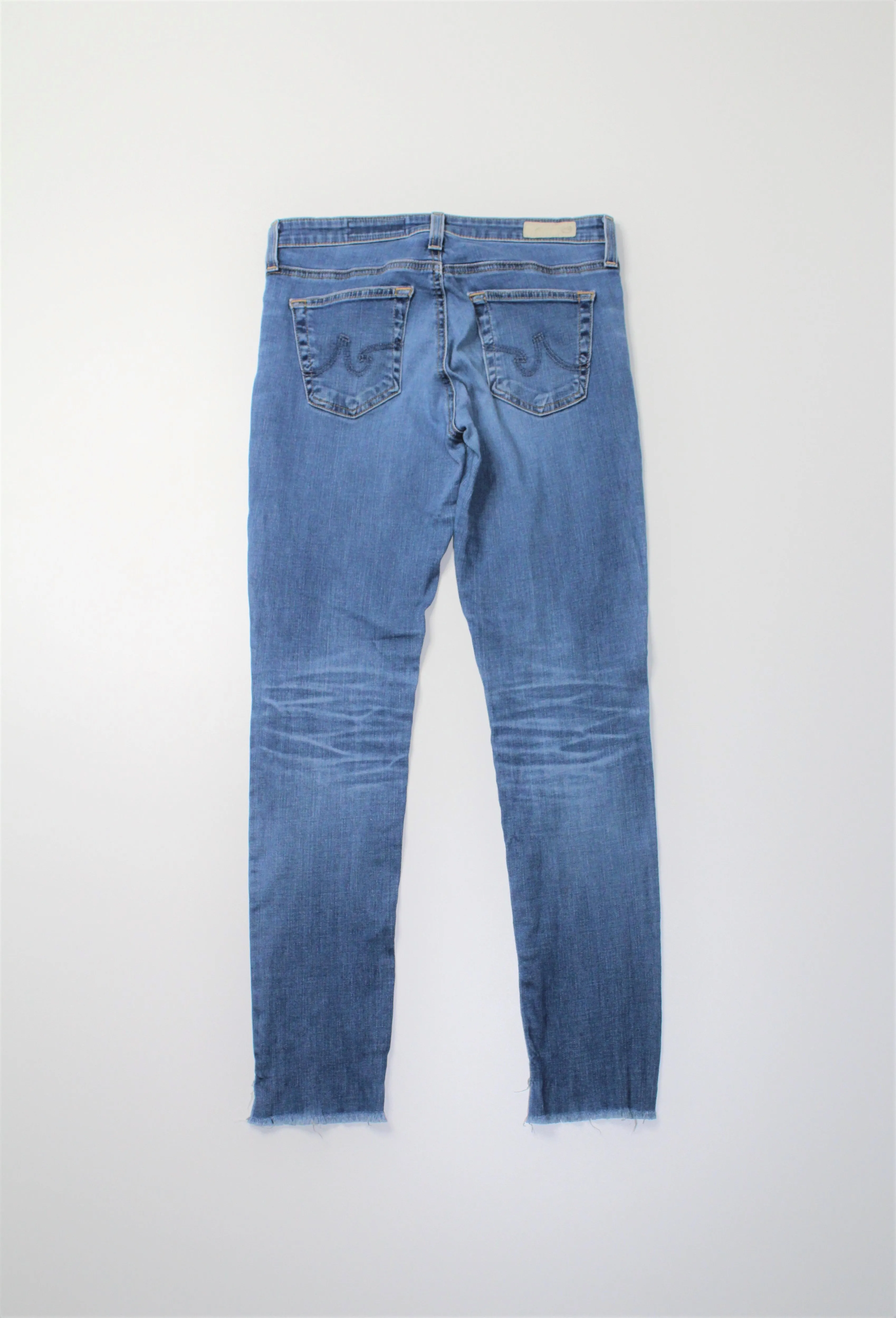 AG Jeans distressed hem skinny jeans, size 27