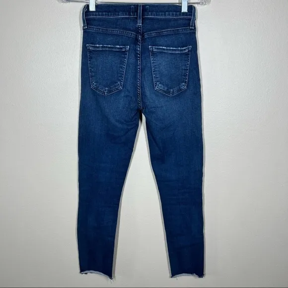 AGOLDE Sophie High Rise Crop Skinny Jeans with Raw Hem Womens Size 25