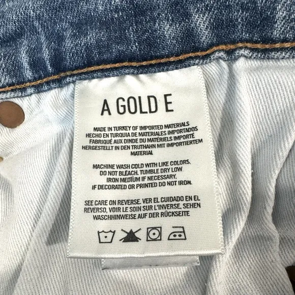 AGOLDE Sophie High Rise Light Wash Distressed Skinny Jeans Size 30 EUC