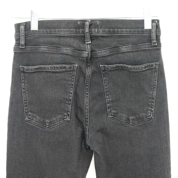 Agolde Sophie High Rise Skinny Jean Black Raw Hem Size 27