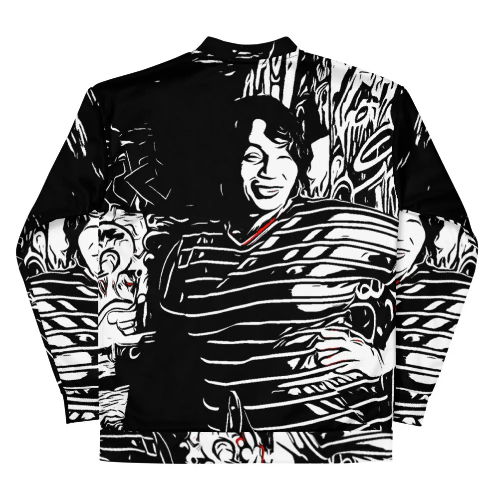 Airfros And Babyhairs Black White Red Infamous Bomber Jacket