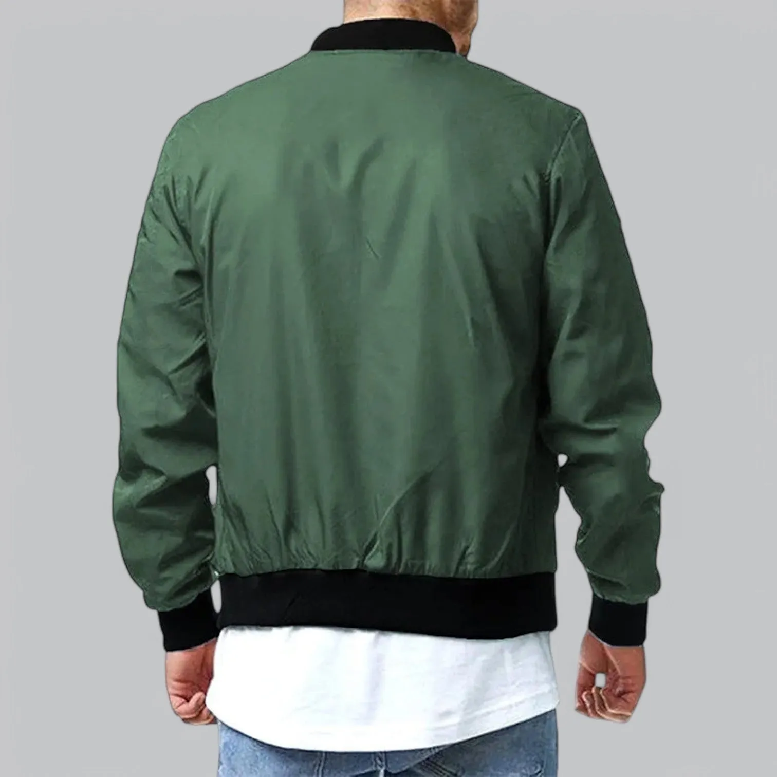 All-Season Bomber Jacket | Casual Fit, Lightweight, Water-Resistant, Stylish Outerwear for Men