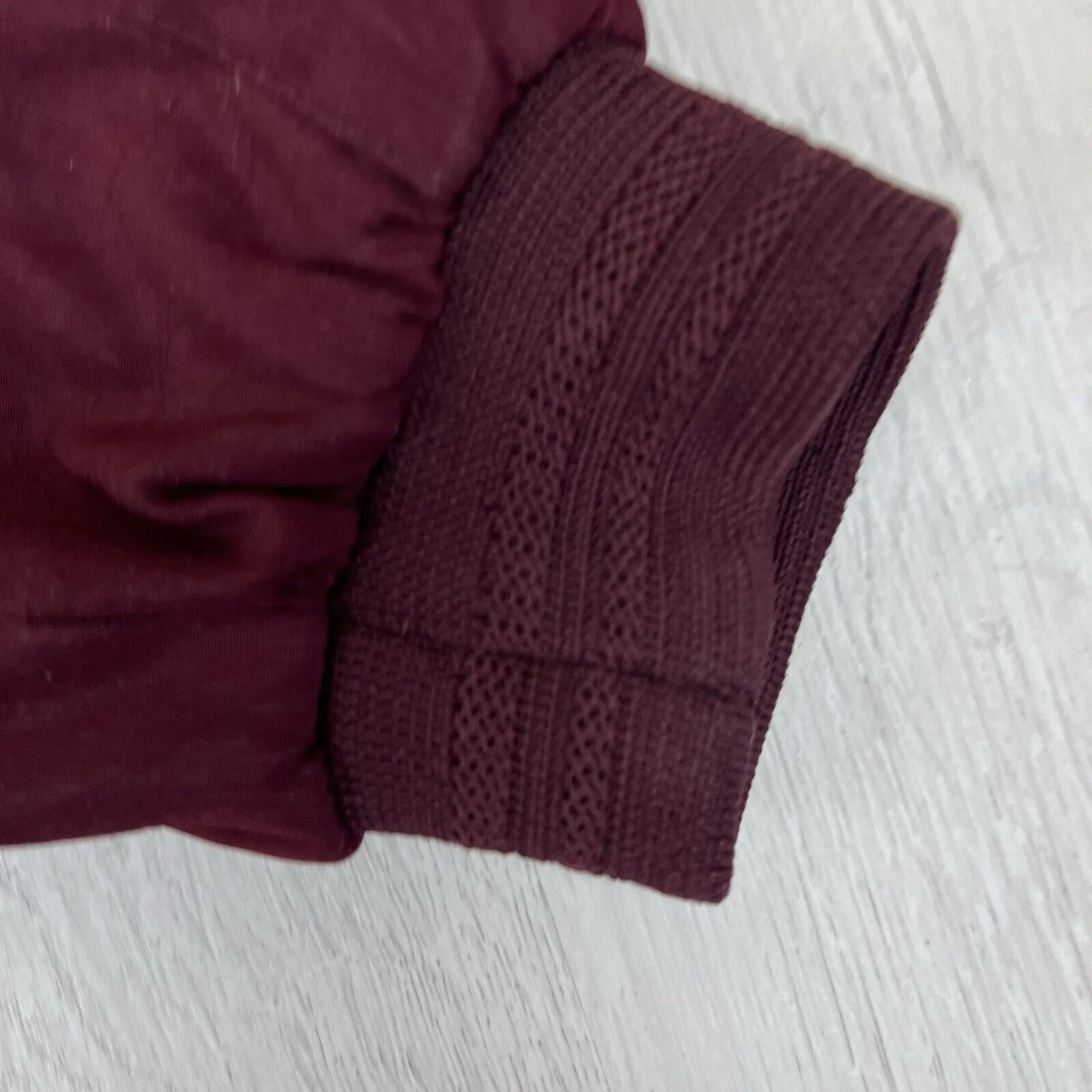 Alpha Mens Vintage Retro Maroon Button Up Bomber Jacket Size Medium