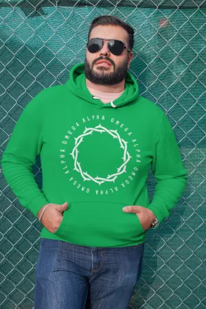 Alpha Omega - Large Crown - Big-N-Tall-Hoodie