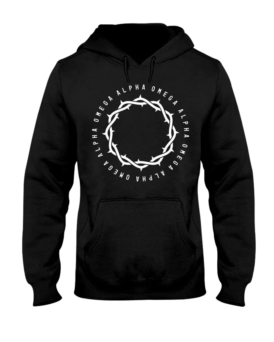 Alpha Omega - Large Crown - Big-N-Tall-Hoodie