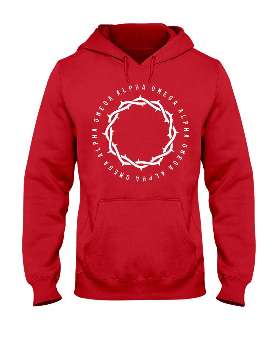 Alpha Omega - Large Crown - Big-N-Tall-Hoodie
