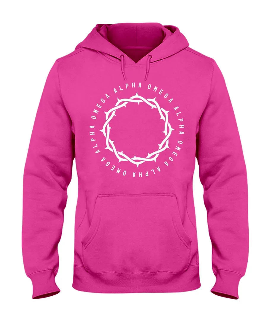 Alpha Omega - Large Crown - Big-N-Tall-Hoodie