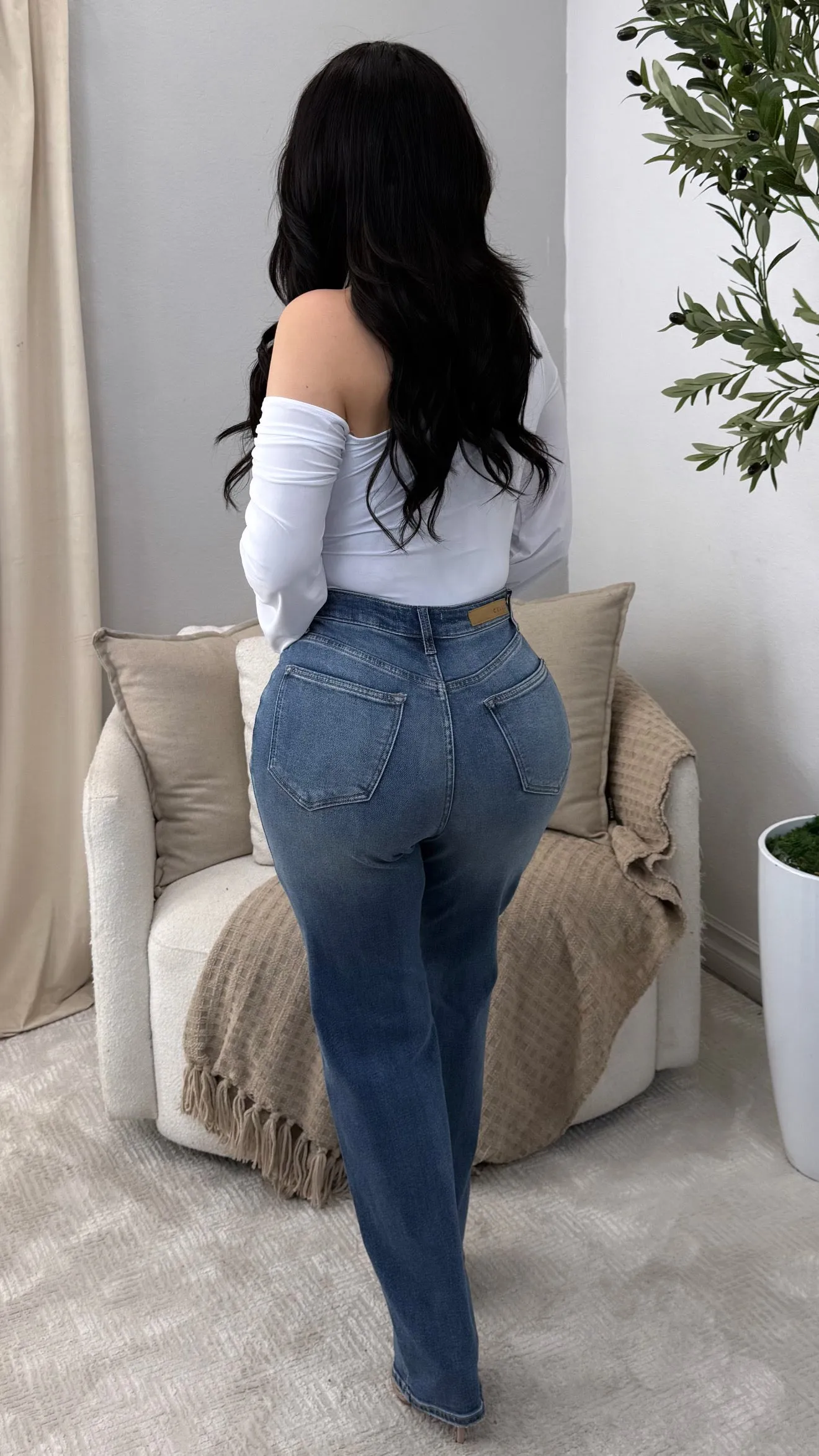AM18584RS-DK SUPER HIGH RISE DAD JEANS