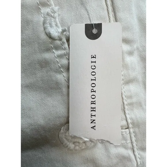 Anthropologie‎ Chino White Shorts Size 26 Relaxed Circles NWT