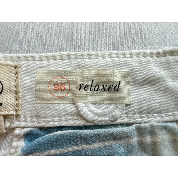Anthropologie‎ Chino White Shorts Size 26 Relaxed Circles NWT