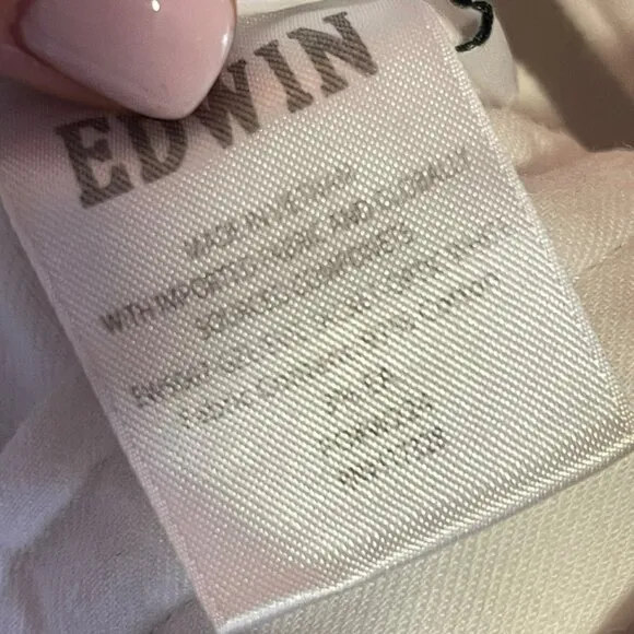 Anthropologie Edwin $198 Denim Jacket Evie Optic White NWT Size XS