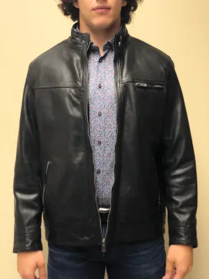 Antique Naked Lambskin Bomber Jacket (Black color)