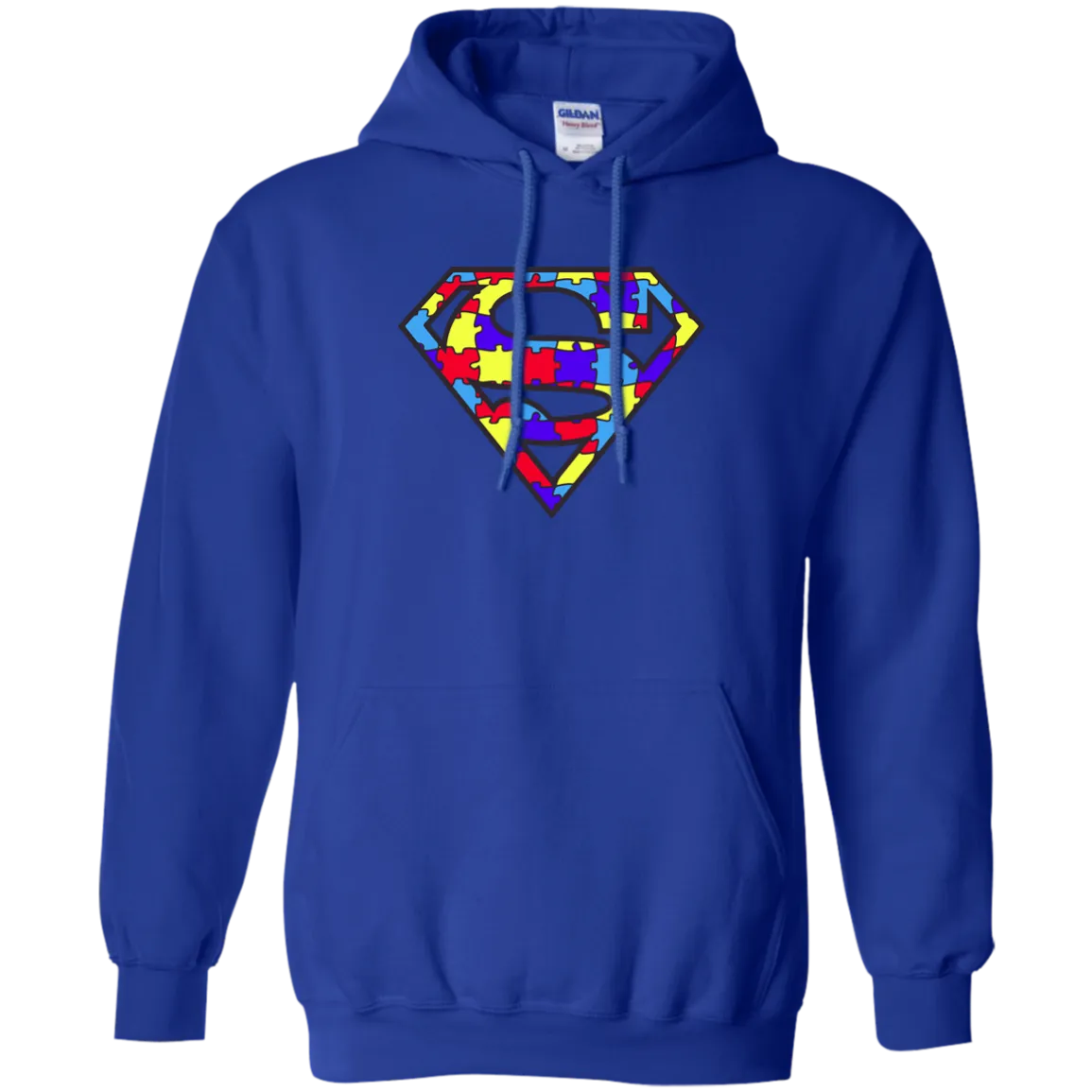Autism Awareness Superman Logo Light Blue shirt