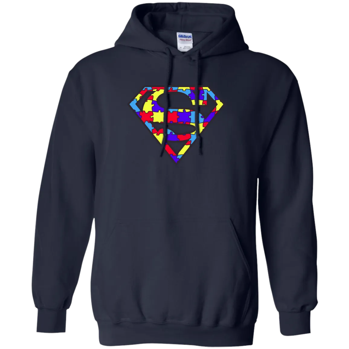 Autism Awareness Superman Logo Light Blue shirt