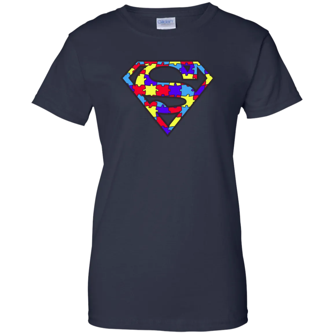 Autism Awareness Superman Logo Light Blue shirt
