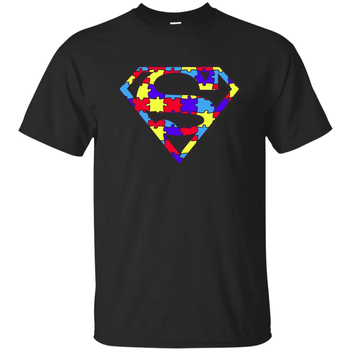 Autism Awareness Superman Logo Light Blue shirt