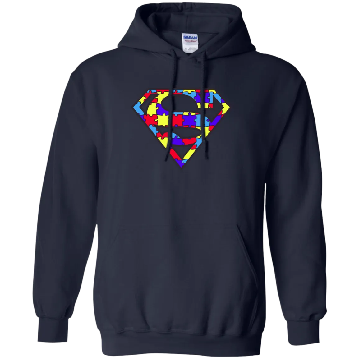 Autism Awareness Superman Logo Light Blue shirt
