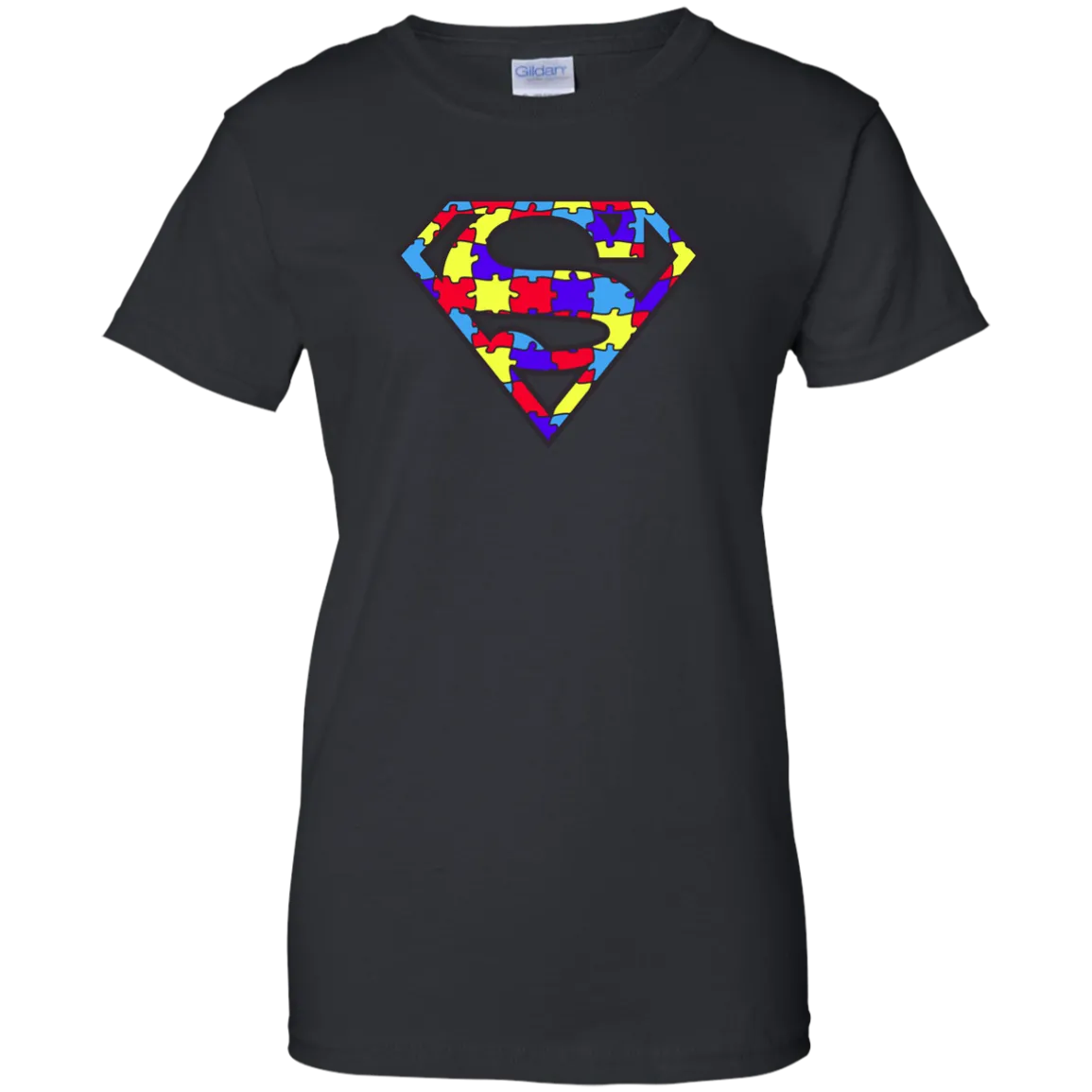 Autism Awareness Superman Logo Light Blue shirt