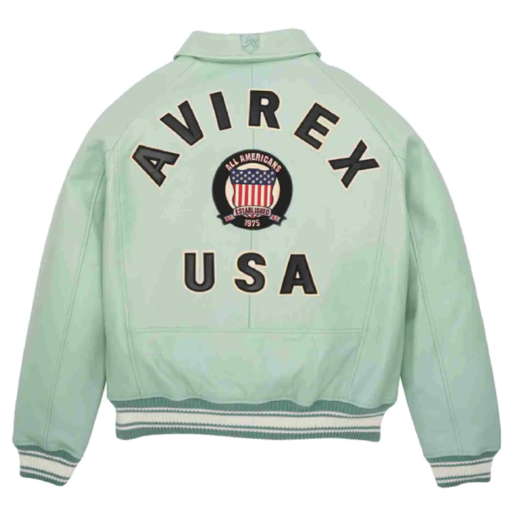 Avirex Fashion Bomber Leather Jacket For Sale
