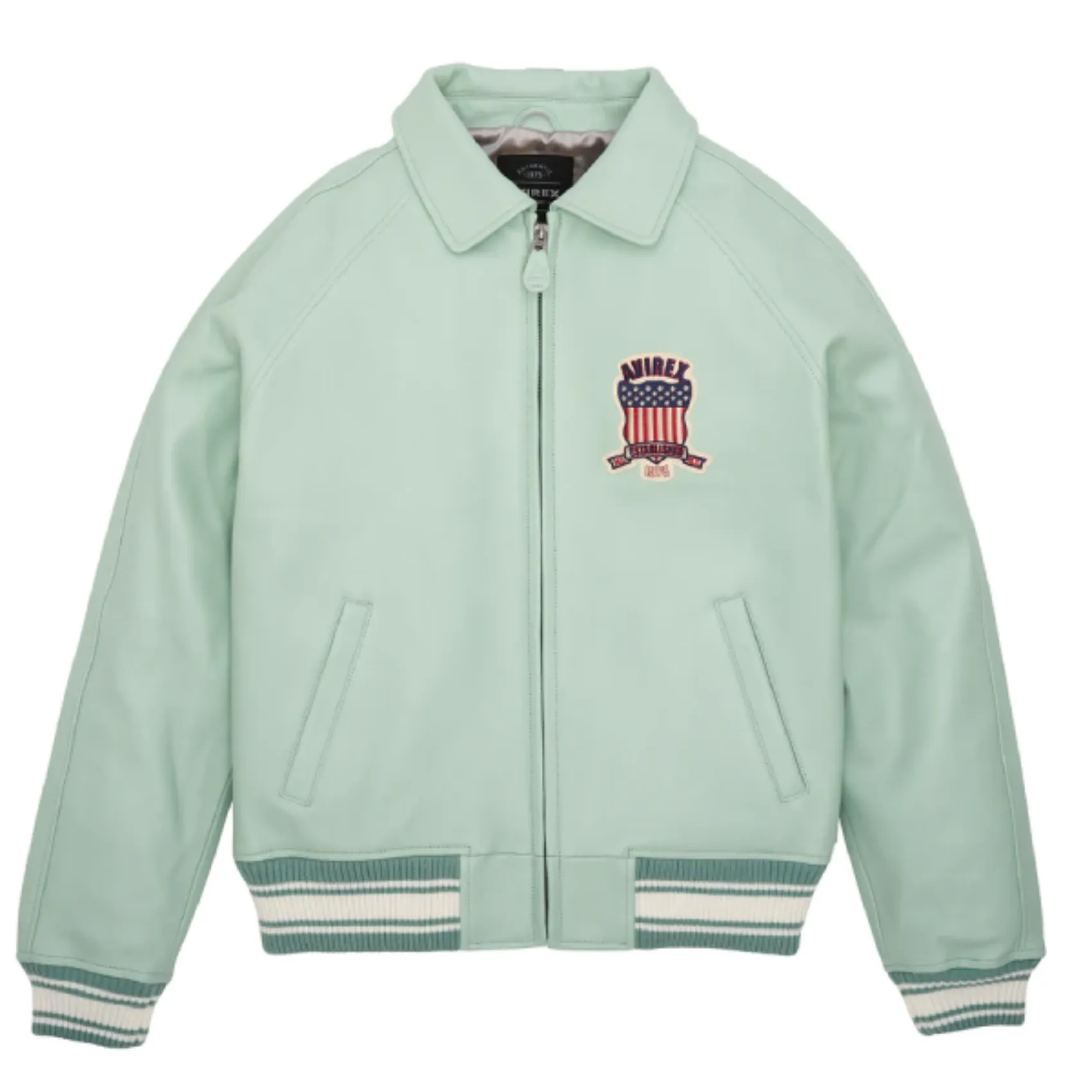 Avirex Fashion Bomber Leather Jacket For Sale