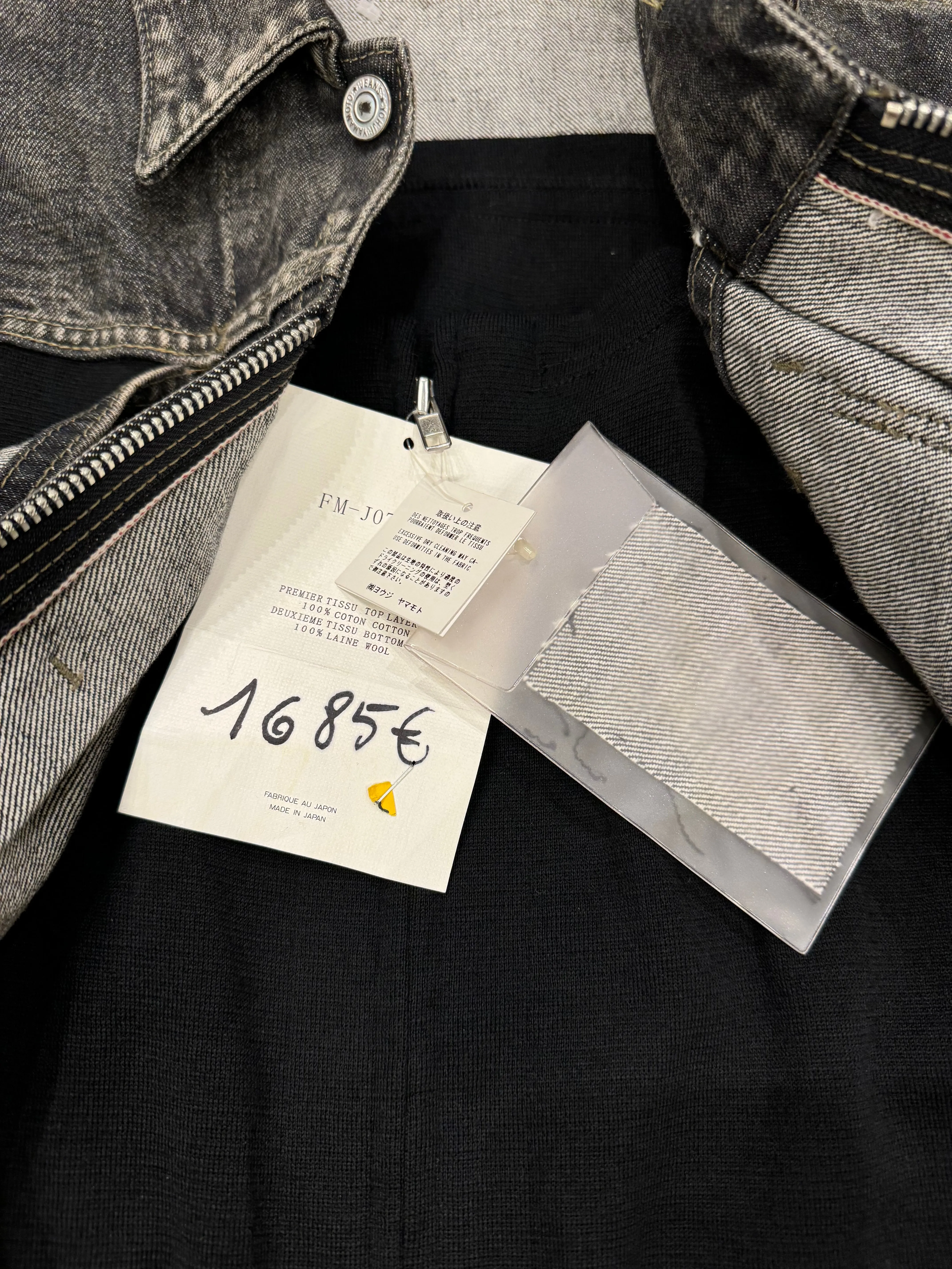 A/W 2002 Yohji Yamamoto runway deconstructed denim jacket - NEW