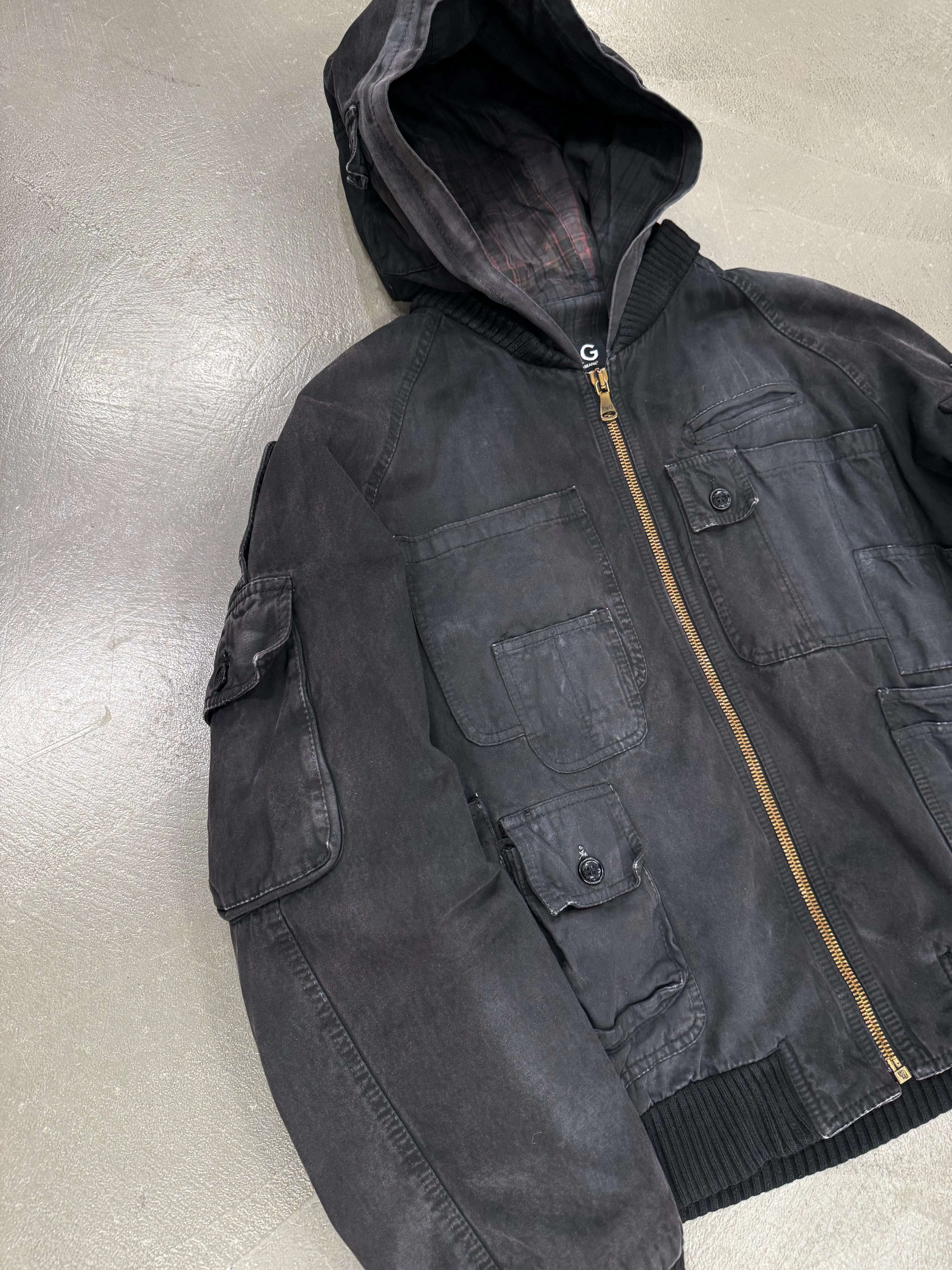 A/W 2003 Dolce & Gabbana multi pocket cargo bomber jacket