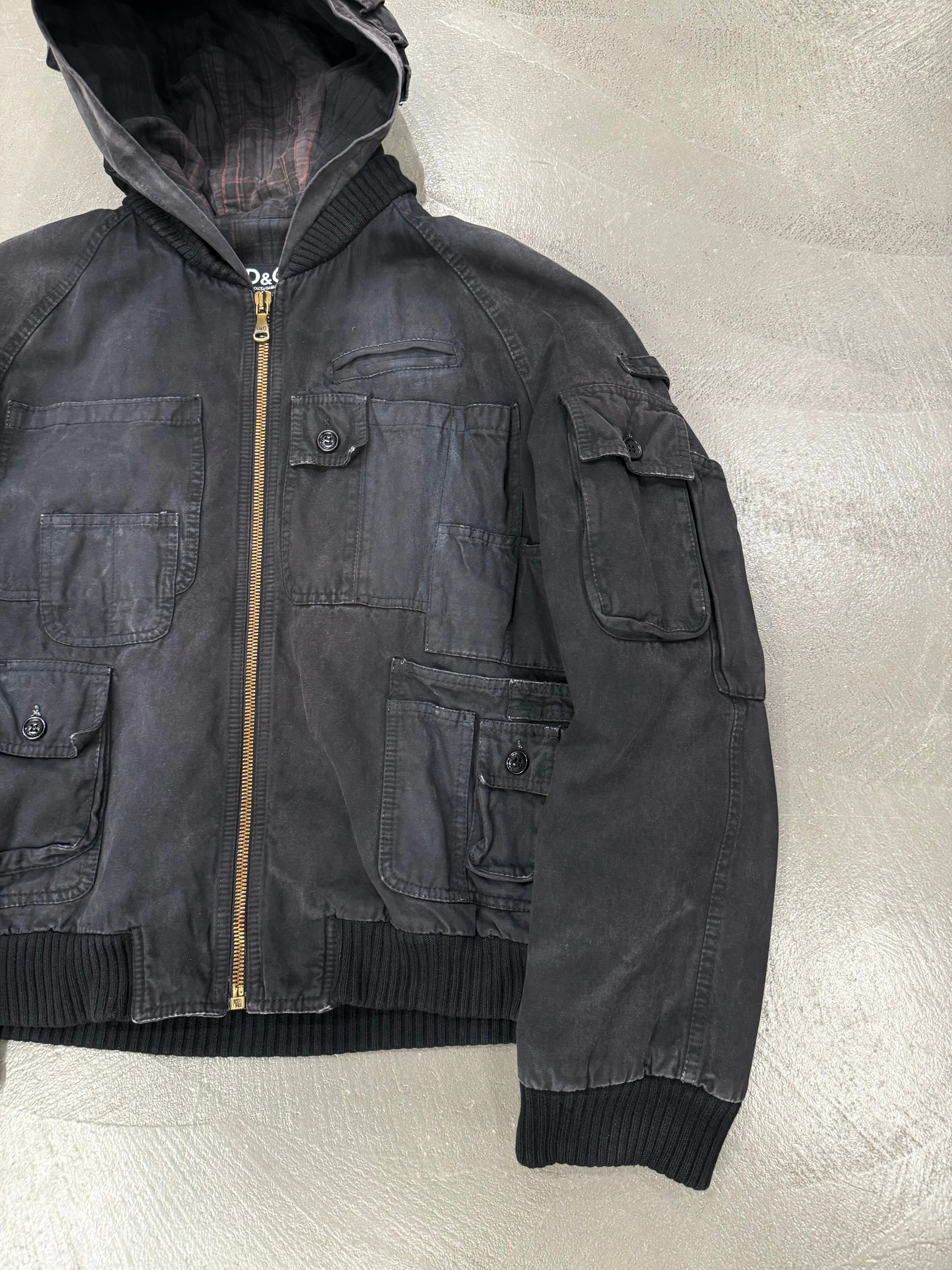A/W 2003 Dolce & Gabbana multi pocket cargo bomber jacket