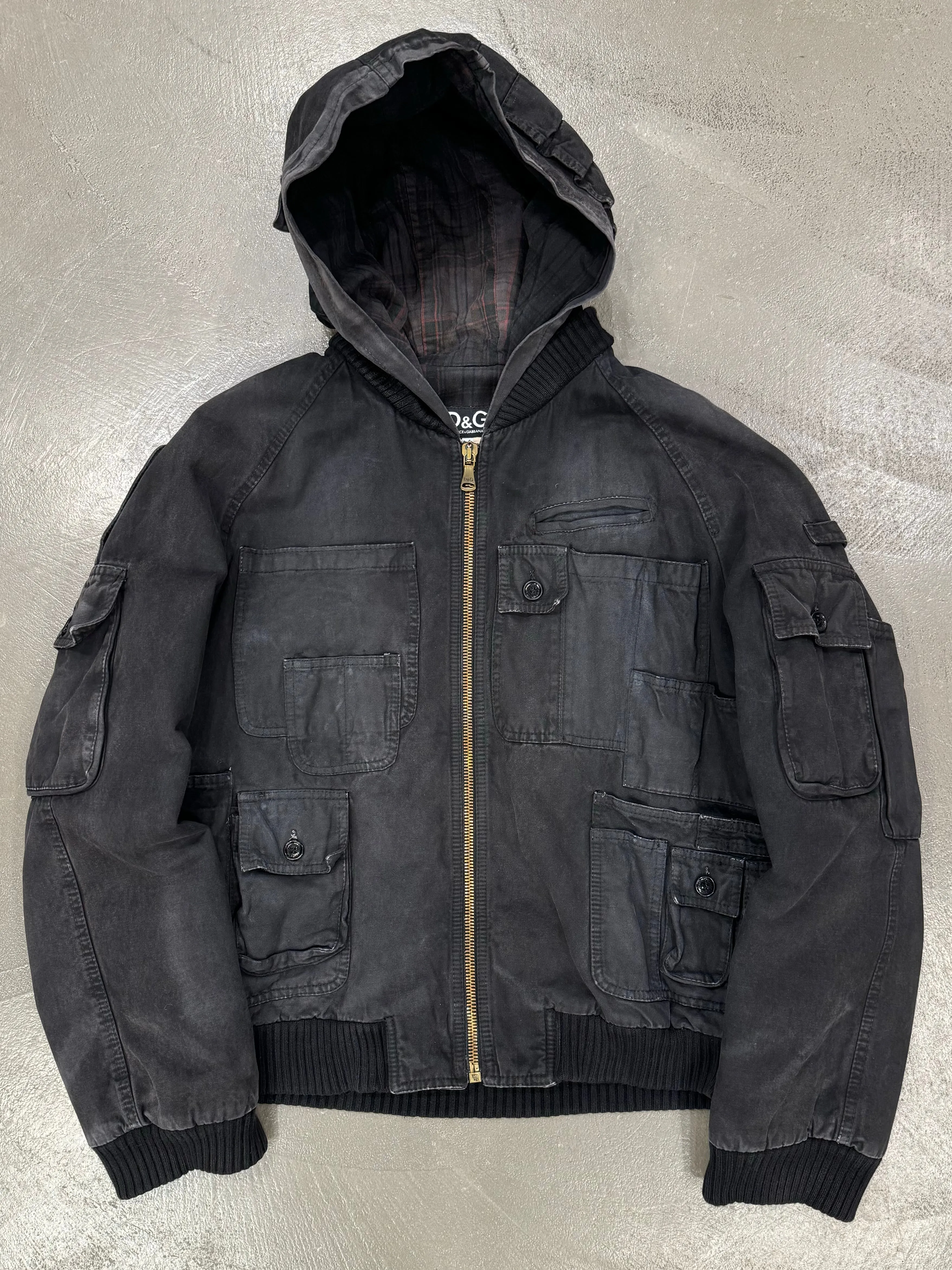 A/W 2003 Dolce & Gabbana multi pocket cargo bomber jacket