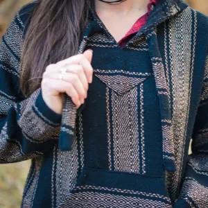 Baja Hoodie Drug Rug - Black/Brown