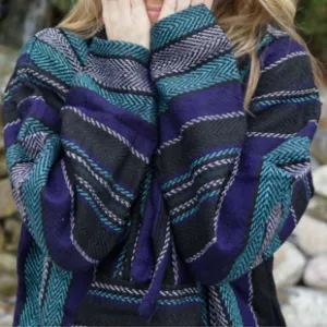 Baja Hoodie Purple/Turquoise/Black