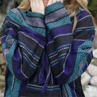 Baja Hoodie Purple/Turquoise/Black