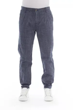 Baldinini Trend Blue Cotton Men Chino Pant