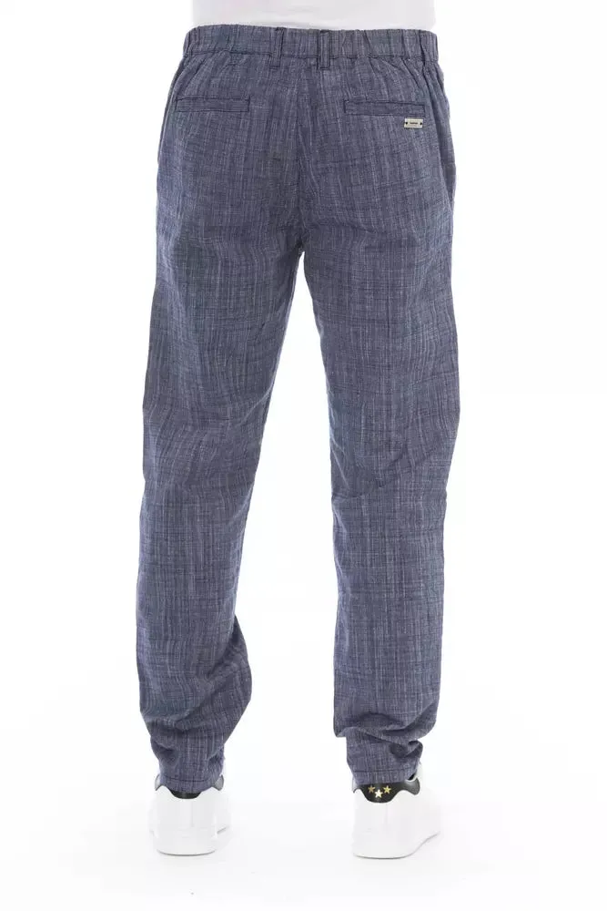 Baldinini Trend Blue Cotton Men Chino Pant
